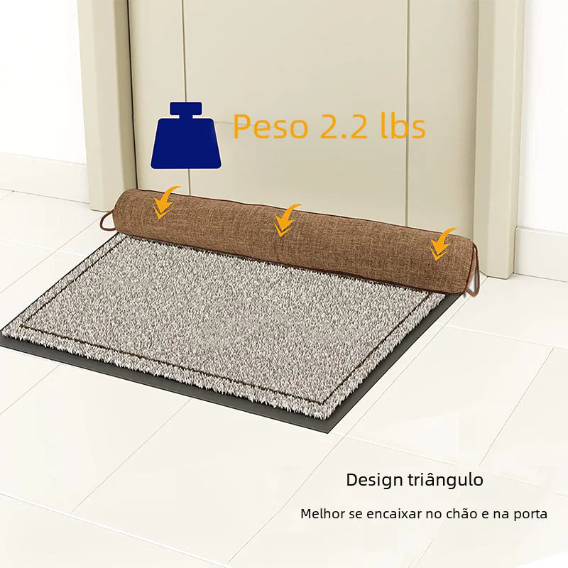 Door Draft Stopper with Cotton Filling and Glass Beads